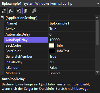 Tooltip App-Hilfe