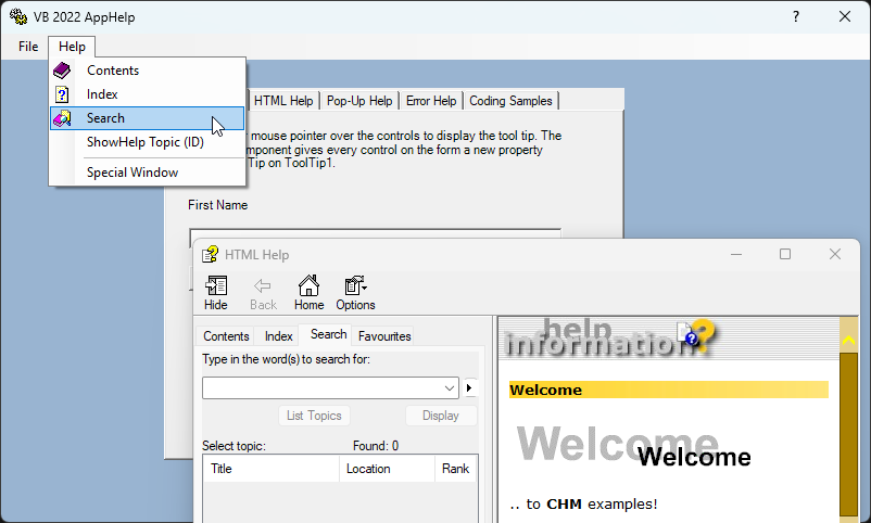 AppHelp CHM Search