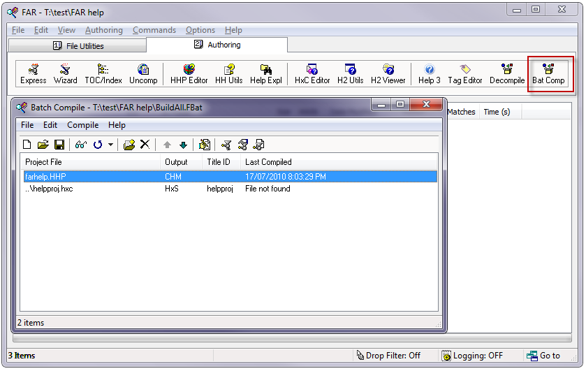 FAR HTML - Batch Compile